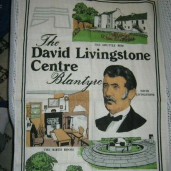 The David Livingstone Centre Blantyre Linen Cotton Tea Towel - Picture 1 of 1